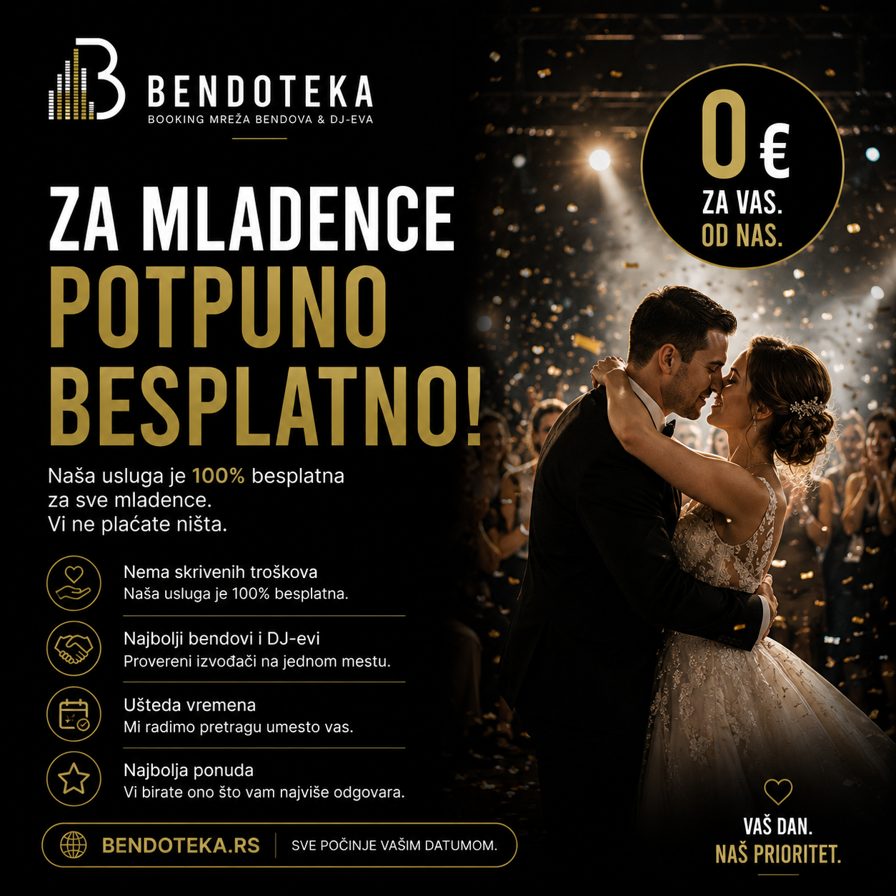 Besplatno za mladence